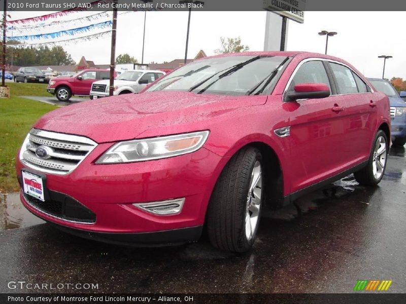 Red Candy Metallic / Charcoal Black 2010 Ford Taurus SHO AWD
