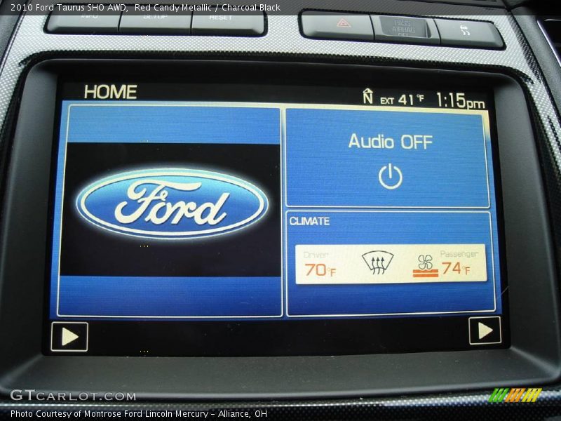 Red Candy Metallic / Charcoal Black 2010 Ford Taurus SHO AWD