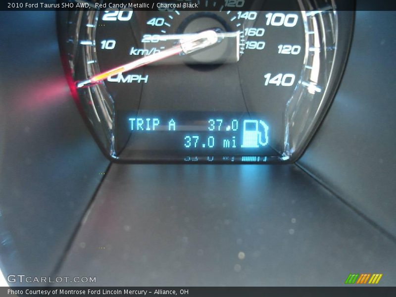 Red Candy Metallic / Charcoal Black 2010 Ford Taurus SHO AWD