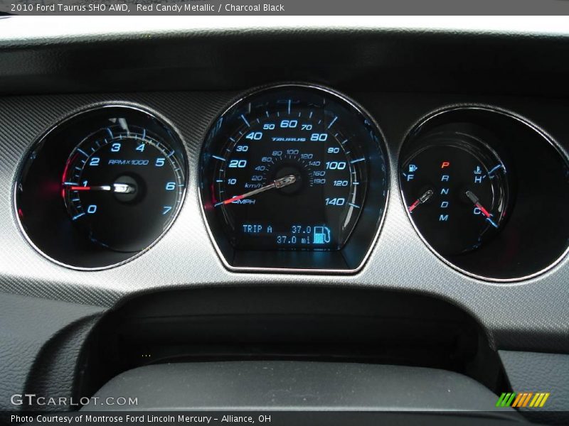Red Candy Metallic / Charcoal Black 2010 Ford Taurus SHO AWD