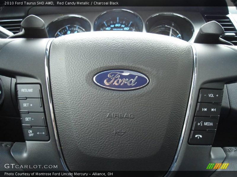 Red Candy Metallic / Charcoal Black 2010 Ford Taurus SHO AWD