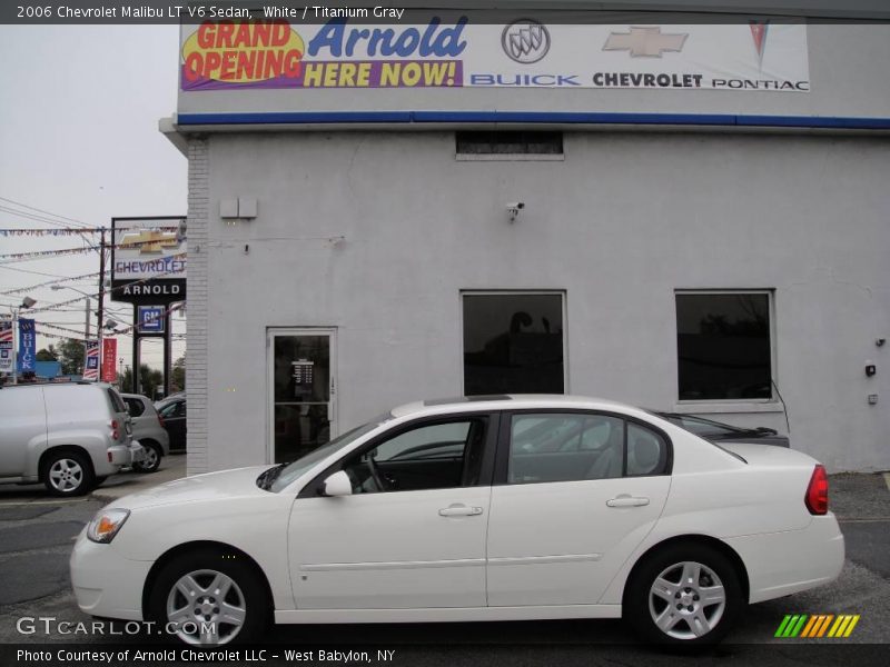 White / Titanium Gray 2006 Chevrolet Malibu LT V6 Sedan