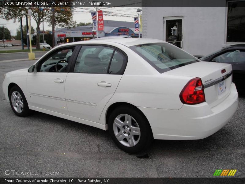 White / Titanium Gray 2006 Chevrolet Malibu LT V6 Sedan