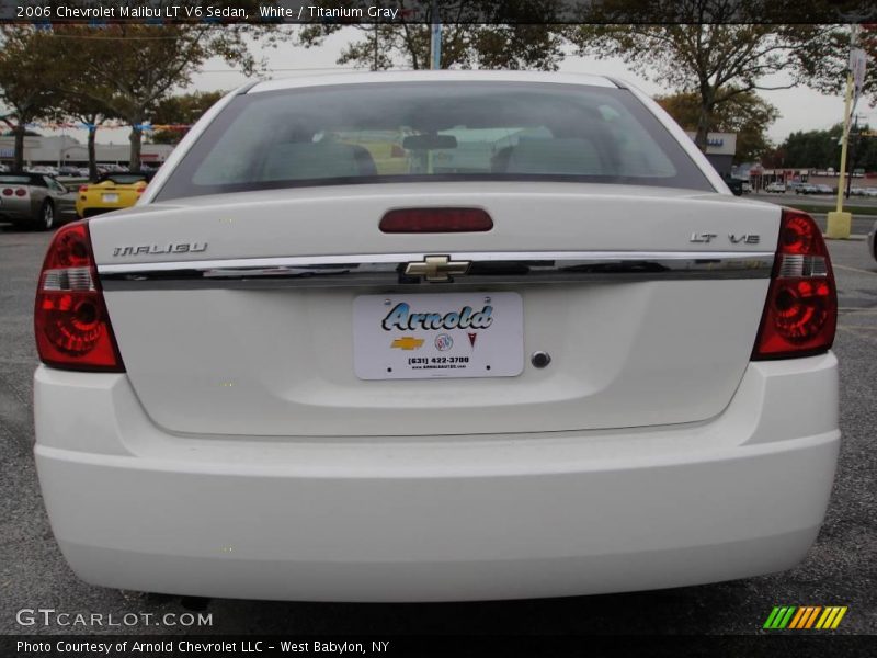 White / Titanium Gray 2006 Chevrolet Malibu LT V6 Sedan