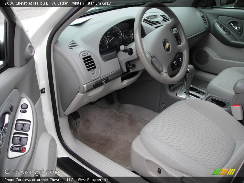 White / Titanium Gray 2006 Chevrolet Malibu LT V6 Sedan