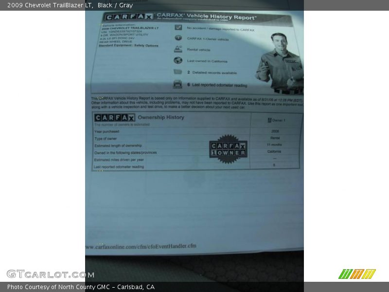 Black / Gray 2009 Chevrolet TrailBlazer LT