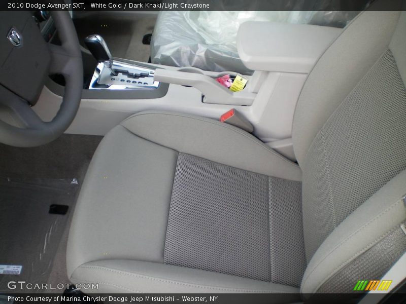White Gold / Dark Khaki/Light Graystone 2010 Dodge Avenger SXT