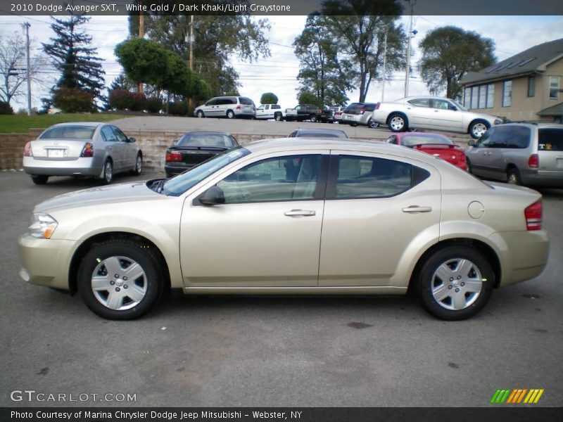 White Gold / Dark Khaki/Light Graystone 2010 Dodge Avenger SXT