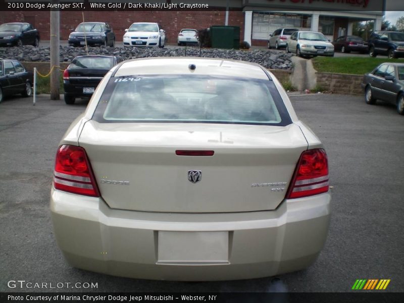 White Gold / Dark Khaki/Light Graystone 2010 Dodge Avenger SXT