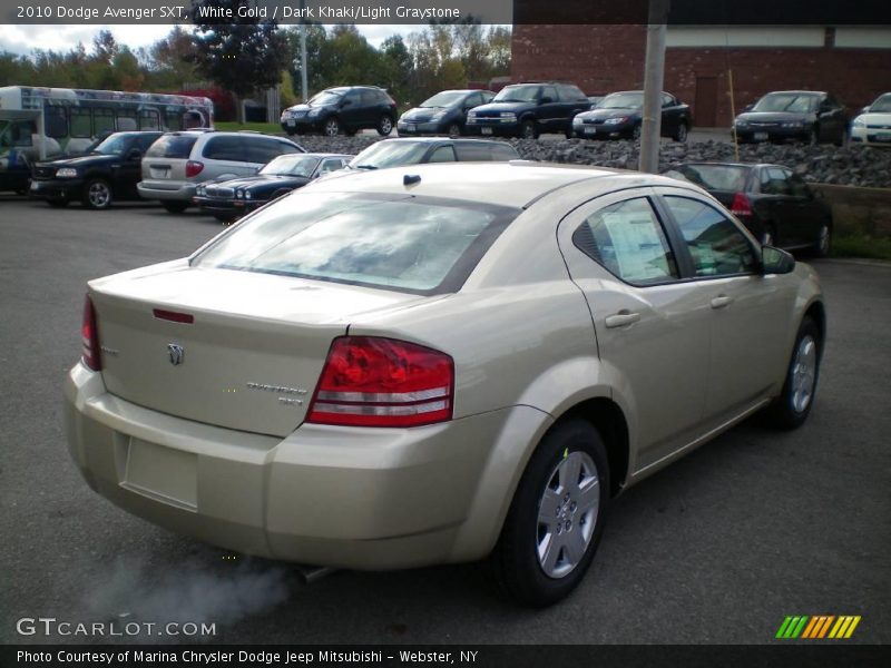 White Gold / Dark Khaki/Light Graystone 2010 Dodge Avenger SXT