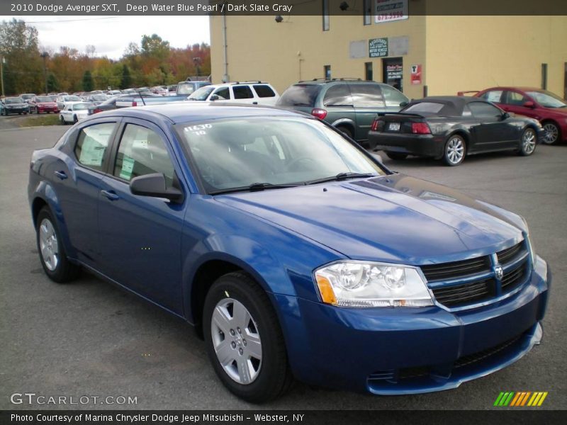 Deep Water Blue Pearl / Dark Slate Gray 2010 Dodge Avenger SXT