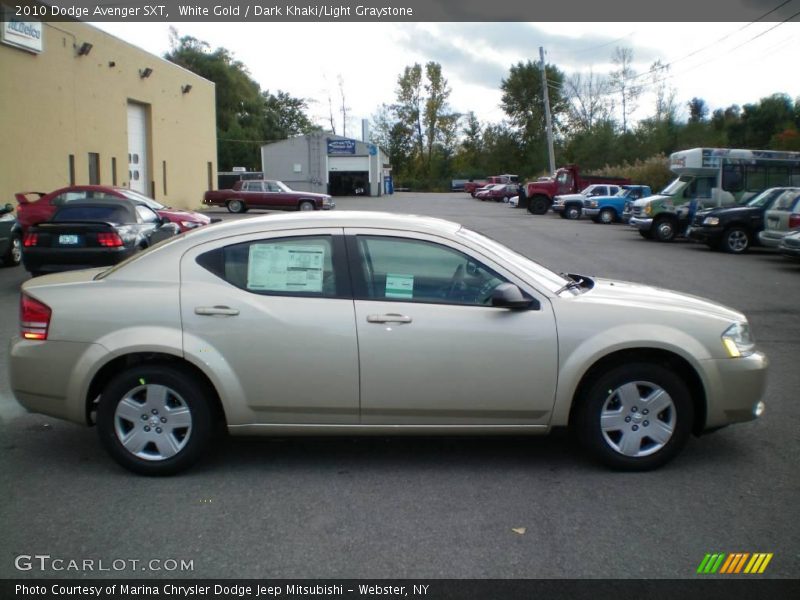 White Gold / Dark Khaki/Light Graystone 2010 Dodge Avenger SXT