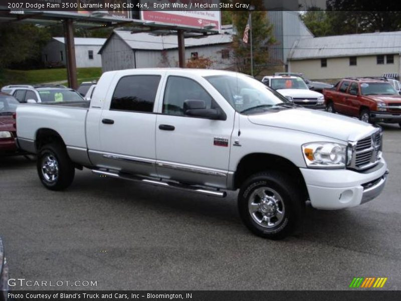 Bright White / Medium Slate Gray 2007 Dodge Ram 3500 Laramie Mega Cab 4x4