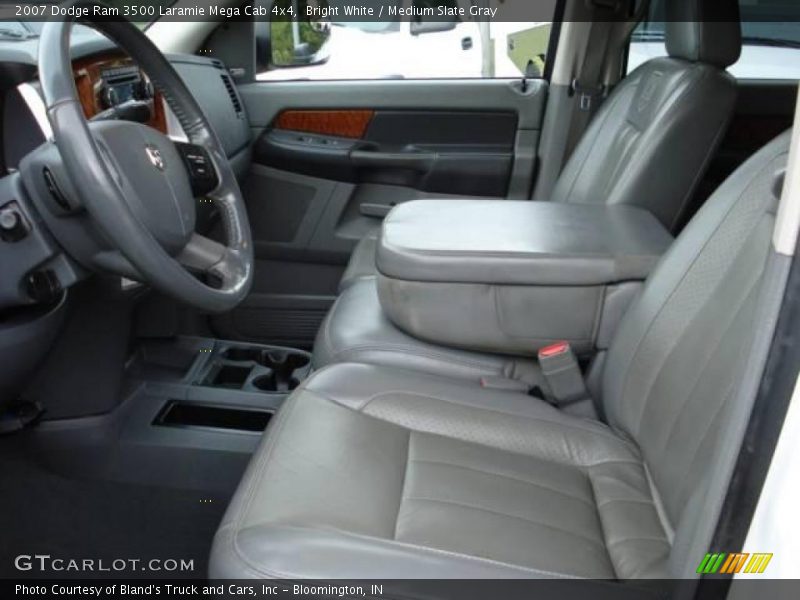 Bright White / Medium Slate Gray 2007 Dodge Ram 3500 Laramie Mega Cab 4x4