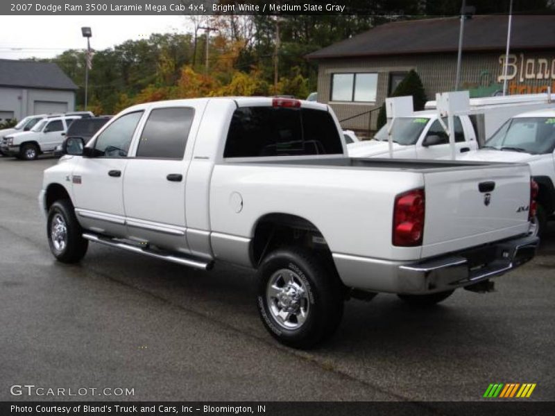 Bright White / Medium Slate Gray 2007 Dodge Ram 3500 Laramie Mega Cab 4x4
