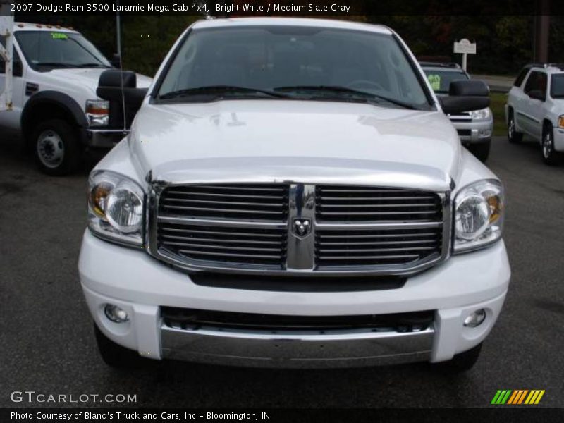 Bright White / Medium Slate Gray 2007 Dodge Ram 3500 Laramie Mega Cab 4x4