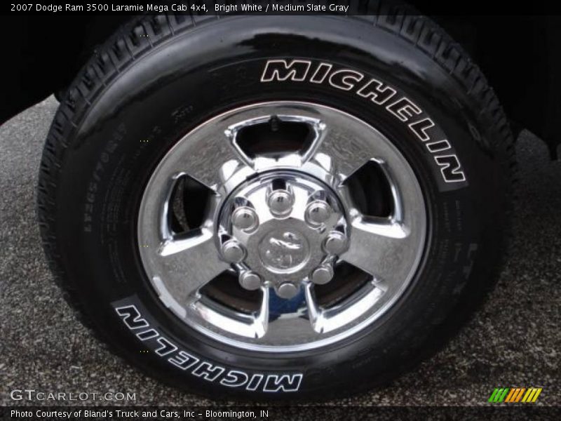Bright White / Medium Slate Gray 2007 Dodge Ram 3500 Laramie Mega Cab 4x4