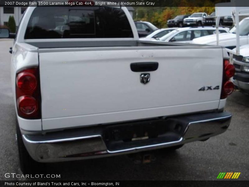 Bright White / Medium Slate Gray 2007 Dodge Ram 3500 Laramie Mega Cab 4x4