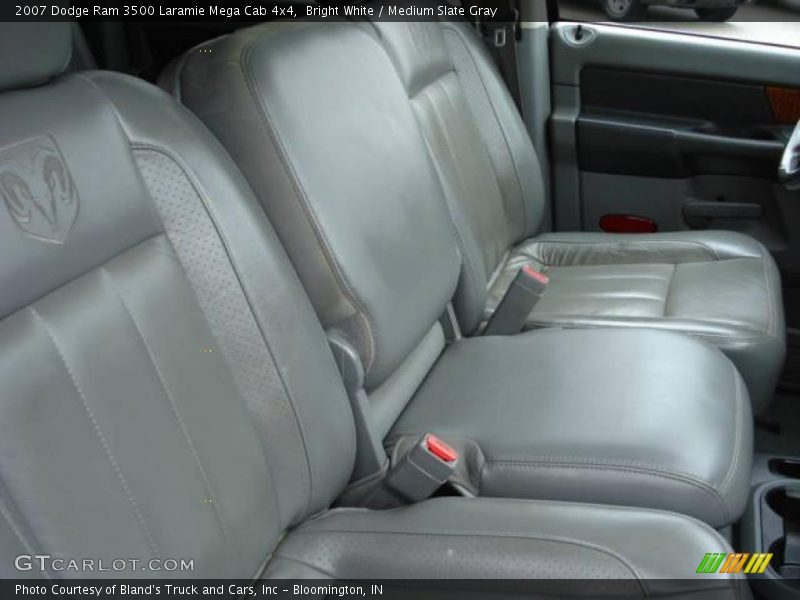 Bright White / Medium Slate Gray 2007 Dodge Ram 3500 Laramie Mega Cab 4x4