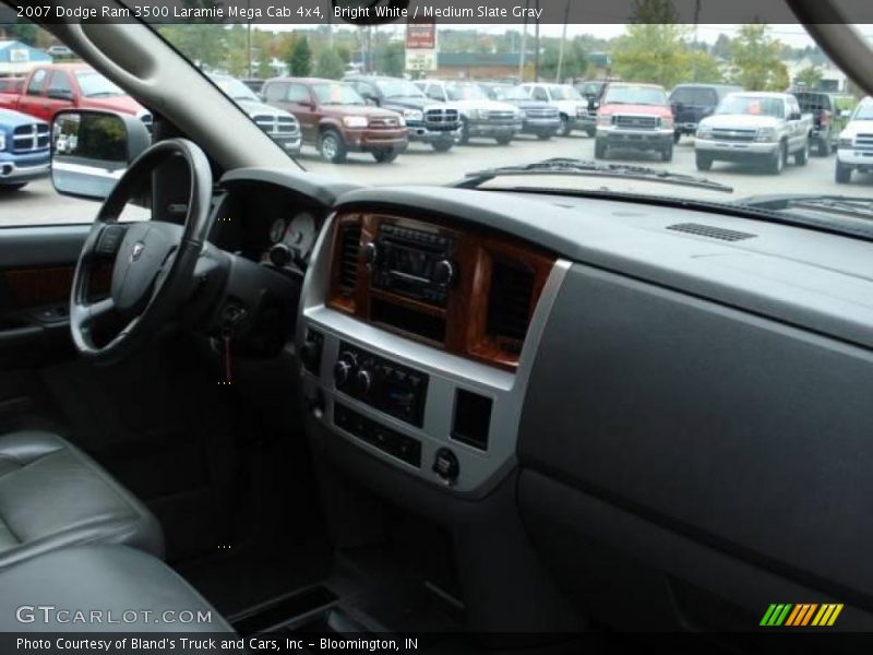 Bright White / Medium Slate Gray 2007 Dodge Ram 3500 Laramie Mega Cab 4x4