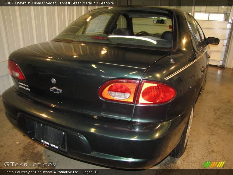 Forest Green Metallic / Graphite 2002 Chevrolet Cavalier Sedan