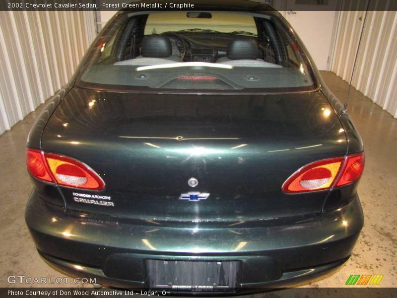 Forest Green Metallic / Graphite 2002 Chevrolet Cavalier Sedan