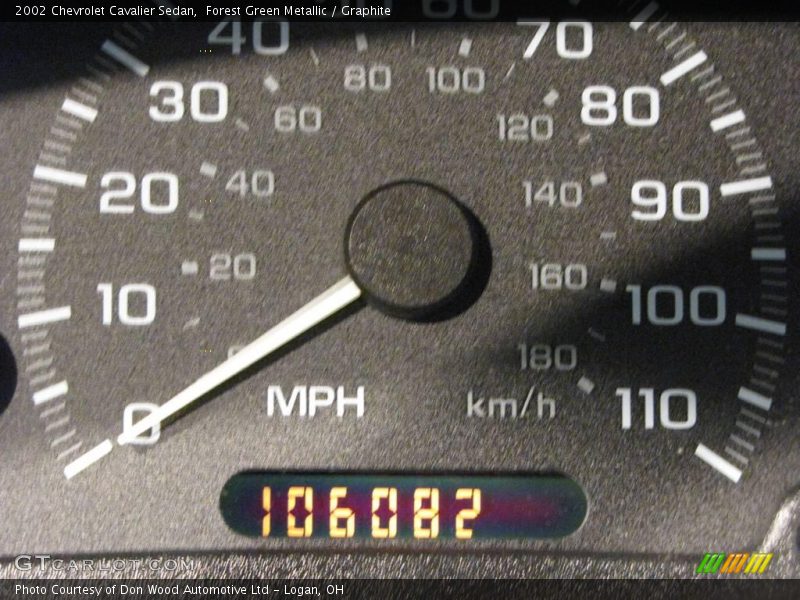 Forest Green Metallic / Graphite 2002 Chevrolet Cavalier Sedan