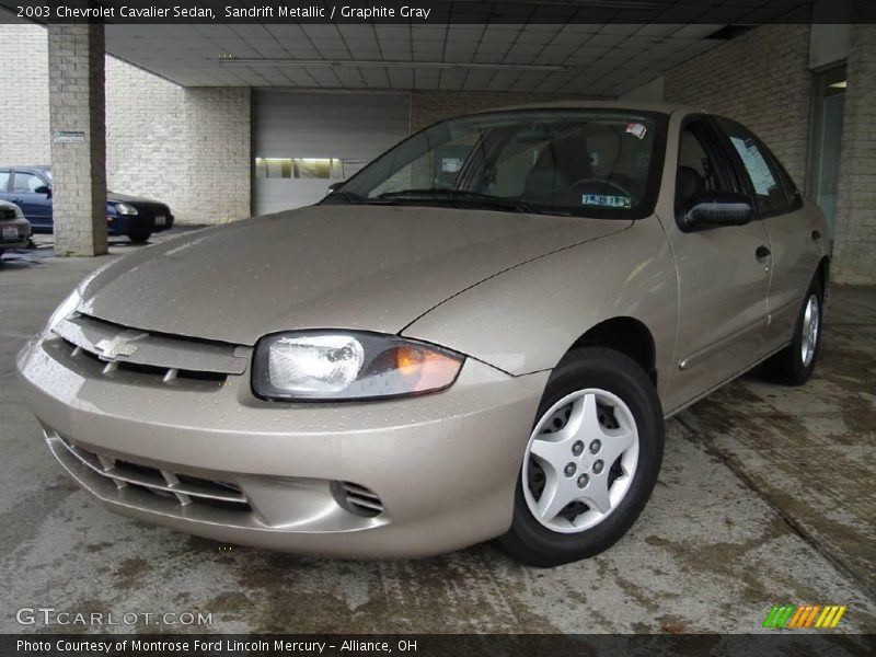 Sandrift Metallic / Graphite Gray 2003 Chevrolet Cavalier Sedan