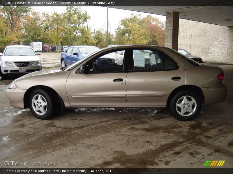 Sandrift Metallic / Graphite Gray 2003 Chevrolet Cavalier Sedan