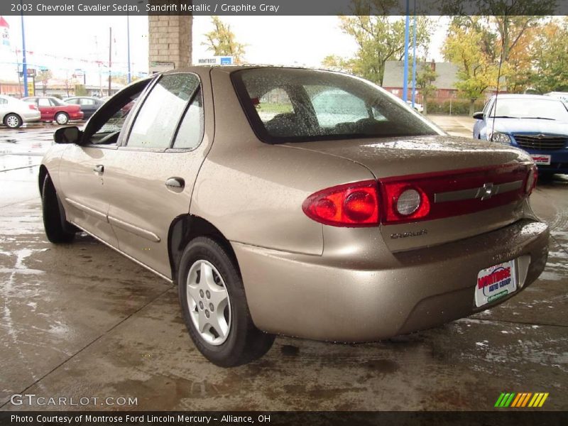 Sandrift Metallic / Graphite Gray 2003 Chevrolet Cavalier Sedan