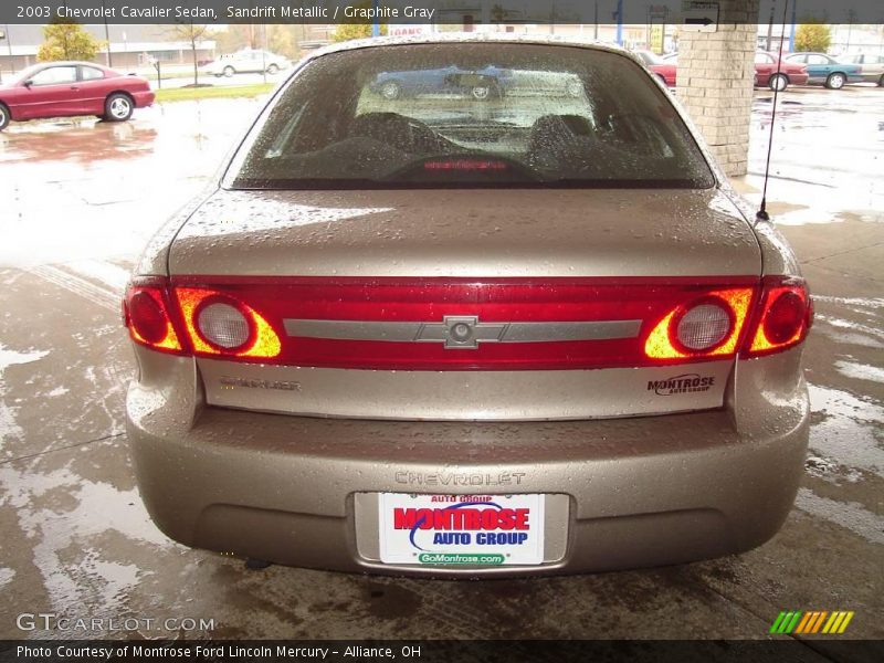 Sandrift Metallic / Graphite Gray 2003 Chevrolet Cavalier Sedan
