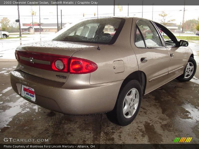 Sandrift Metallic / Graphite Gray 2003 Chevrolet Cavalier Sedan