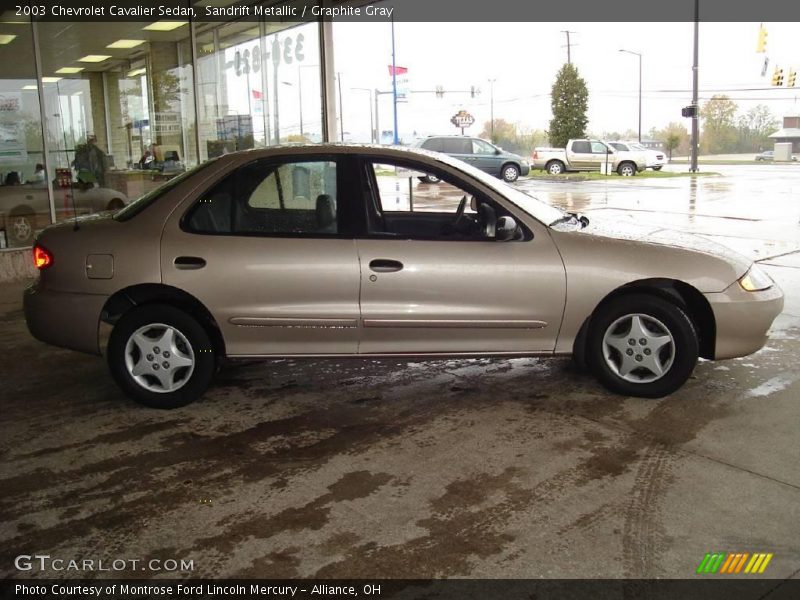 Sandrift Metallic / Graphite Gray 2003 Chevrolet Cavalier Sedan