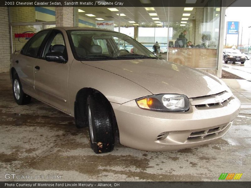 Sandrift Metallic / Graphite Gray 2003 Chevrolet Cavalier Sedan