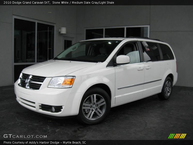 Stone White / Medium Slate Gray/Light Shale 2010 Dodge Grand Caravan SXT