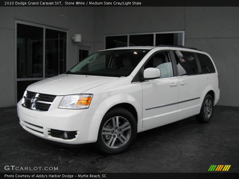 Stone White / Medium Slate Gray/Light Shale 2010 Dodge Grand Caravan SXT