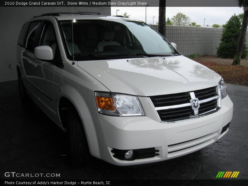 Stone White / Medium Slate Gray/Light Shale 2010 Dodge Grand Caravan SXT