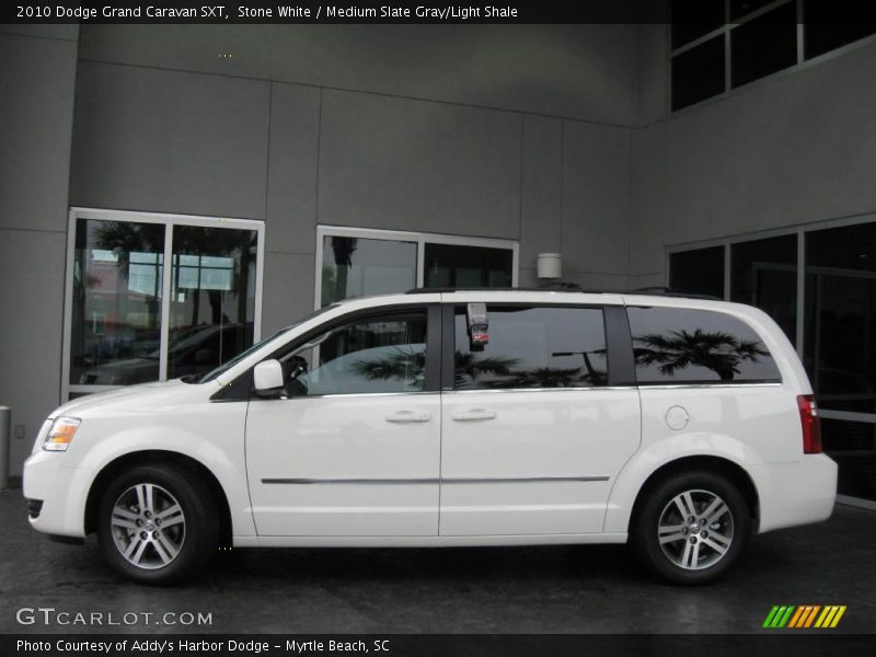 Stone White / Medium Slate Gray/Light Shale 2010 Dodge Grand Caravan SXT
