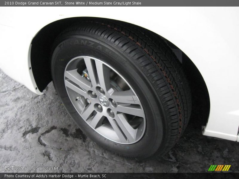 Stone White / Medium Slate Gray/Light Shale 2010 Dodge Grand Caravan SXT