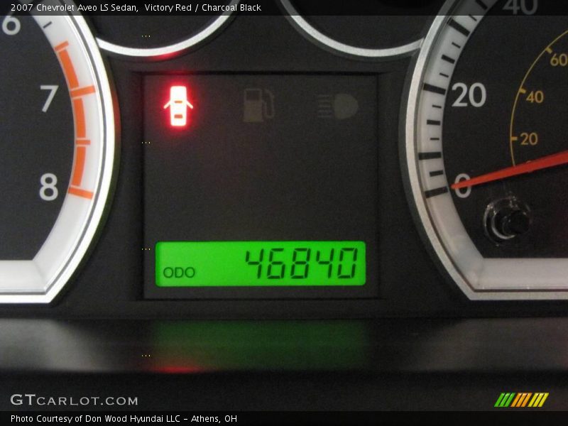 Victory Red / Charcoal Black 2007 Chevrolet Aveo LS Sedan