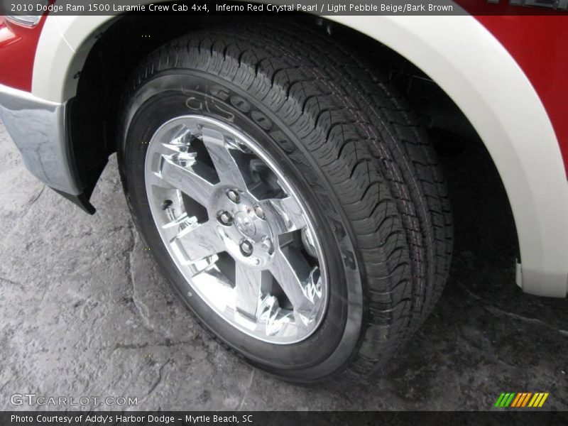 Inferno Red Crystal Pearl / Light Pebble Beige/Bark Brown 2010 Dodge Ram 1500 Laramie Crew Cab 4x4