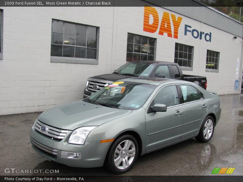 Moss Green Metallic / Charcoal Black 2009 Ford Fusion SEL