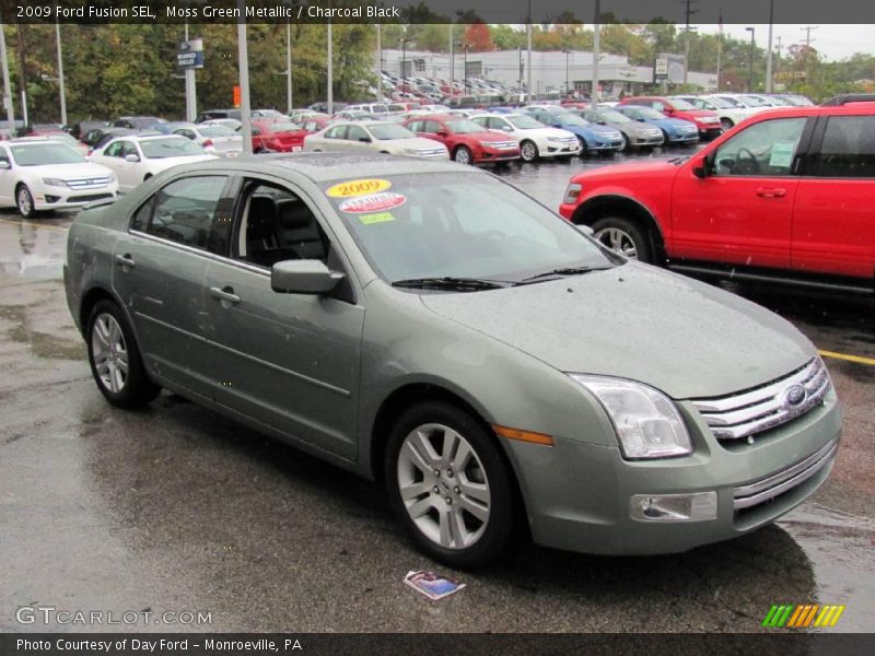 Moss Green Metallic / Charcoal Black 2009 Ford Fusion SEL