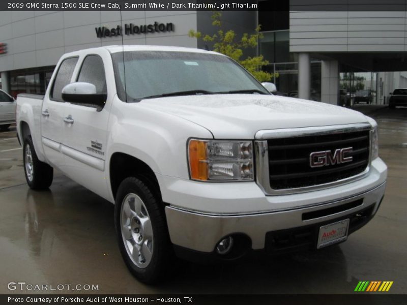 Summit White / Dark Titanium/Light Titanium 2009 GMC Sierra 1500 SLE Crew Cab