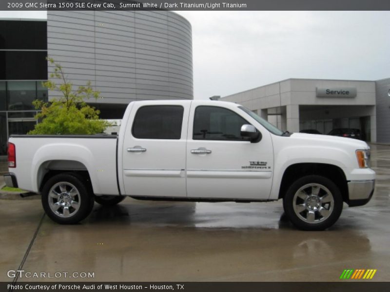 Summit White / Dark Titanium/Light Titanium 2009 GMC Sierra 1500 SLE Crew Cab