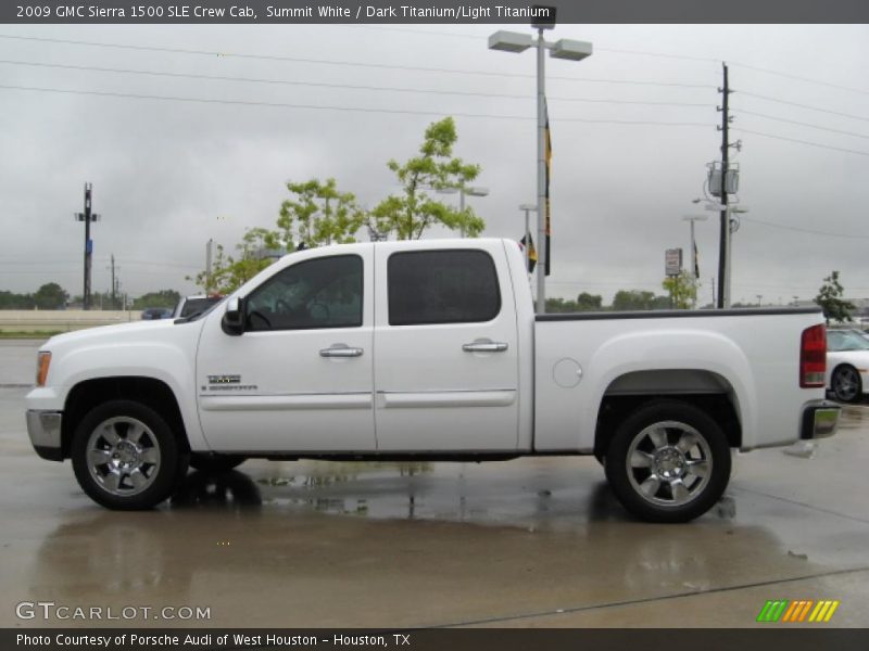 Summit White / Dark Titanium/Light Titanium 2009 GMC Sierra 1500 SLE Crew Cab