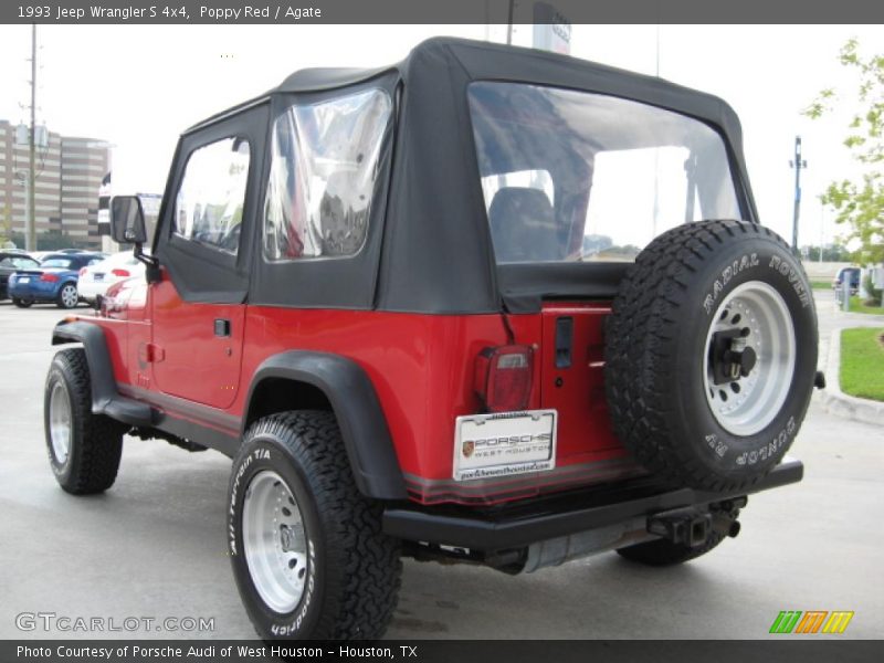 Poppy Red / Agate 1993 Jeep Wrangler S 4x4