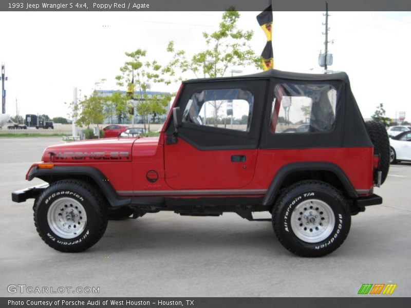 Poppy Red / Agate 1993 Jeep Wrangler S 4x4