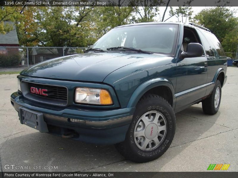 Emerald Green Metallic / Beige 1996 GMC Jimmy SLS 4x4