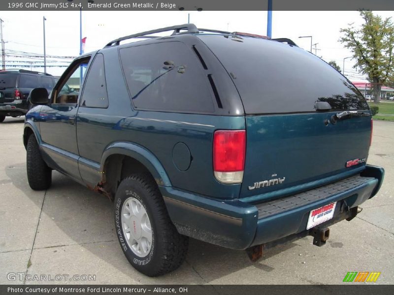 Emerald Green Metallic / Beige 1996 GMC Jimmy SLS 4x4